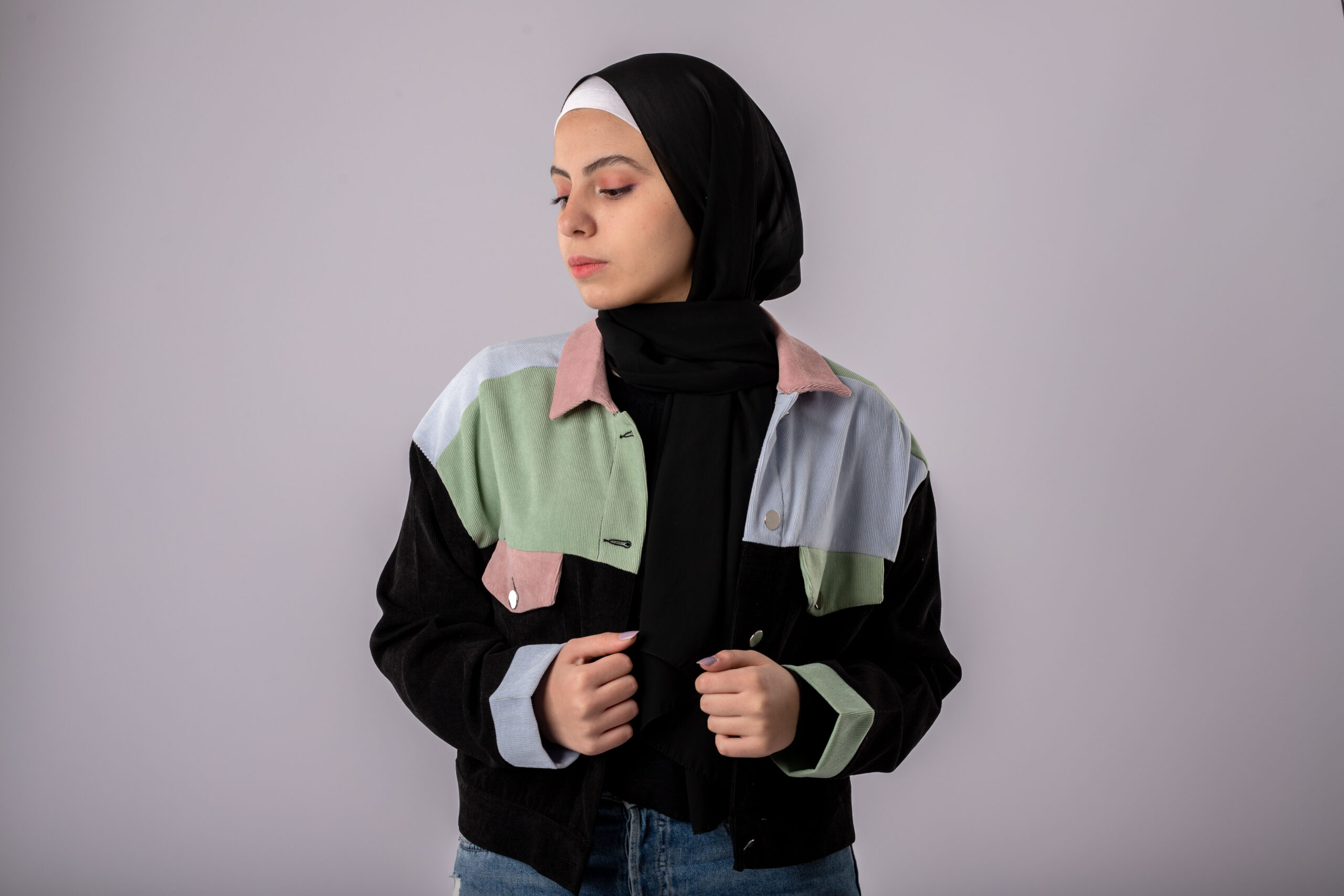 Recycled Denim pants - upcycled clothes -Eco Friendly - green fashion - patchwork jackets  - quilted clothes- Circle Economy  - Sustainable fashion- Zero Waste