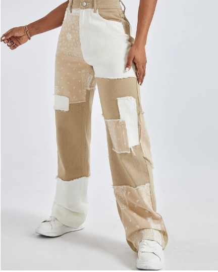 green fashion up-cycled jeans
