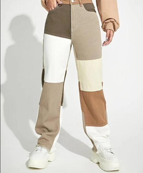 green fashion up-cycled jeans